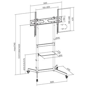 SOPORTE DE SUELO TV 55" - 100" CROMAD - CR1219-7