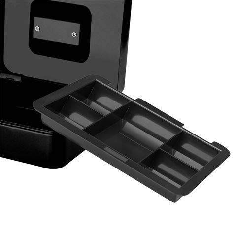 CAJA DE CAUDALES METÁLICA CON LLAVE 9X25X18CM 5 COMPARTIMENTOS CROMAD - CR1225-4