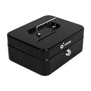 CAJA DE CAUDALES METÁLICA CON LLAVE 9X20X16CM 3 COMPARTIMENTOS CROMAD - CR1224-1