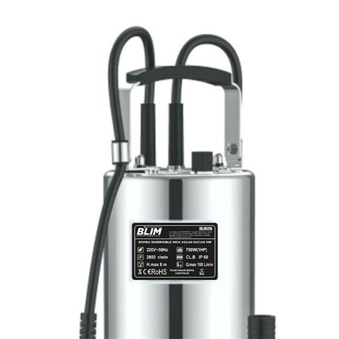 BOMBA SUMERGIBLE INOX AGUAS SUCIAS 1HP BLIM - BL0520-2