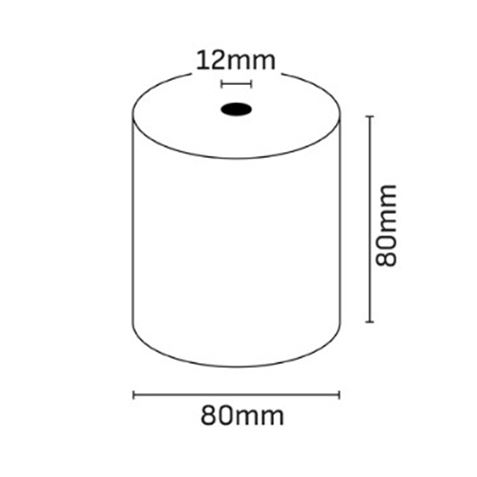 ROLLO PAPEL TÉRMICO 80X80X12MM OQONOS - OQ-TP80x80
