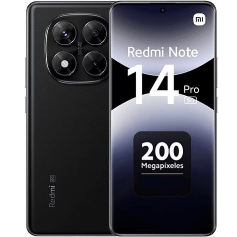 SMARTPHONE REDMI NOTE 14 PRO 6.67" | 8GB | 256GB | 200MPX | 5G NEGRO XIAOMI - MZB0I8BEU