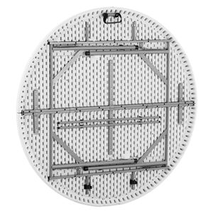 REACONDICIONADA MESA DE RESINA REDONDA PLEGABLE 160X74CM 4.5CM SUNGARDEN - SG0159-4