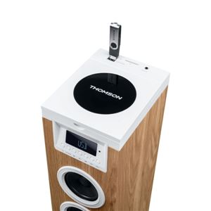 TORRE DE SONIDO 30W | FM | USB | MADERA BLANCO DS121CD THOMSOM - DS121CD