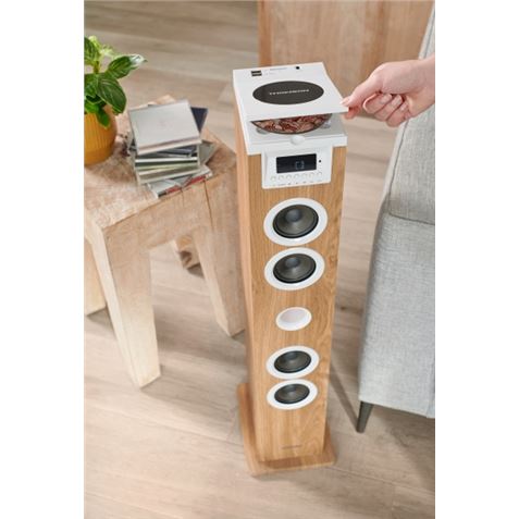 TORRE DE SONIDO 30W | FM | USB | MADERA BLANCO DS121CD THOMSOM - DS121CD-1