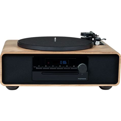 MICROCADENA CON TOCADISCOS | CD | FM | BT | USB | MADERA MIC300TT THOMSOM - MIC300TT