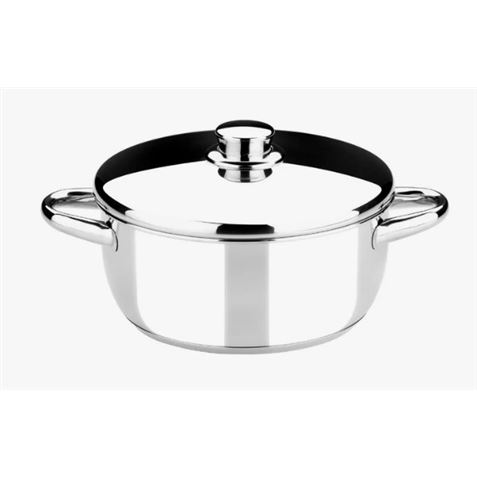 CACEROLA DE ACERO INOXIDABLE 30CM 7 LITROS OPTIMA CON TAPA ACERO MONIX - M451030