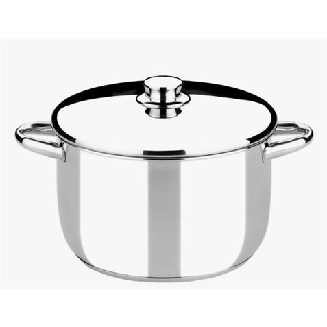OLLA DE ACERO INOXIDABLE 30CM 12 LITROS OPTIMA CON TAPA ACERO MONIX - M453030