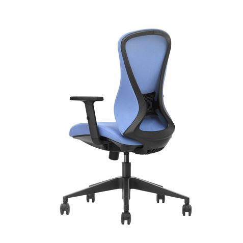REACONDICIONADA SILLA OFICINA GAMA SENIOR SE1700 AZUL CROMAD - CR1202-5
