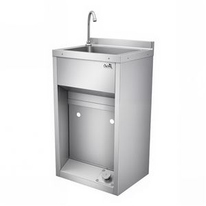 LAVAMANOS ACERO INOX INDUSTRIAL CON GRIFO DE PIE Y DISPENSADOR CHEF PRO - CF0145-1