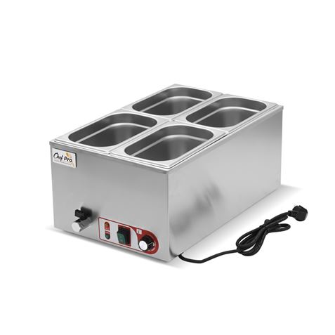 BAÑO MARIA INDUSTRIAL 4 CUBETAS 1200W CHEF PRO - CF0113-1