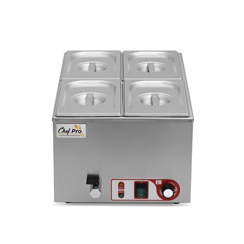 BAÑO MARIA INDUSTRIAL 4 CUBETAS 1200W CHEF PRO - CF0113-2