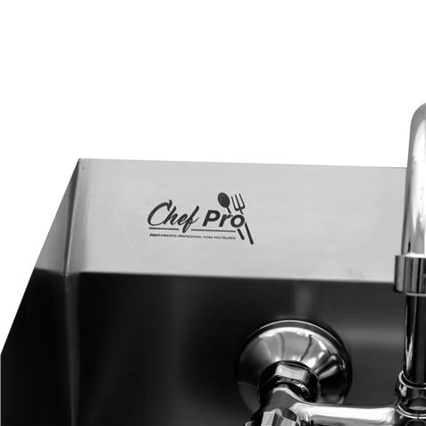 FREGADERO MURAL ACERO INOX PROFESIONAL CON GRIFO Y BACKSPLASH CHEF PRO - CF0143-8