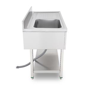 FREGADERO INDUSTRIAL 140X70X85CM CUBETA IZQUIERDA Y ESTANTE CHEF PRO - CF0141-4