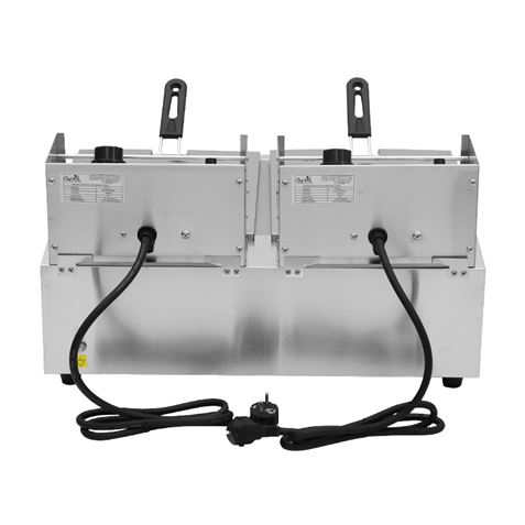 FREIDORA ELÉCTRICA PROFESIONAL DOBLE 9+9 LITROS 2X2500W CHEF PRO - CF0101-8