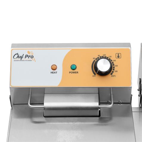 FREIDORA ELÉCTRICA PROFESIONAL 11+11 LITROS 2X3000W CHEF PRO - CF0103-9