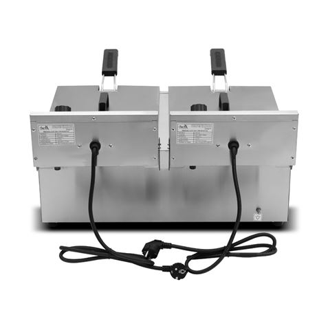 FREIDORA ELÉCTRICA PROFESIONAL 11+11 LITROS 2X3000W CHEF PRO - CF0103-10