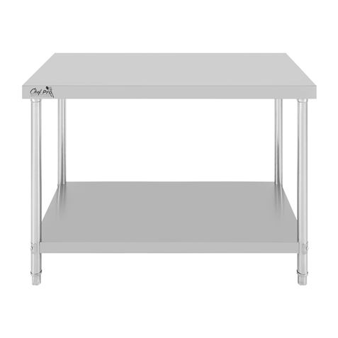 MESA DE TRABAJO ACERO INOXIDABLE 180X70X85CM CHEF PRO - CF0137-2