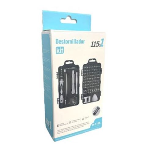 SET DESTORNILLADOR 115 EN 1 CON ESTUCHE DE TRANSPORTE - 15711-1