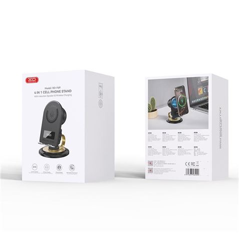 SOPORTE PARA SMARTPHONE CON ALTAVOZ BLUETOOTH Y CARGA INALAMBRICA F69 XO - XOF69-2
