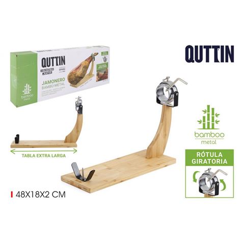 JAMONERO BAMBU-METAL CON ROTULA GIRATORIA QUTTIN - BQ01012876449