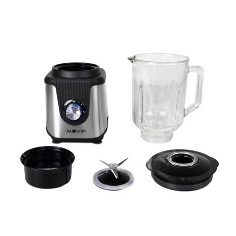 REACONDICIONADA BATIDORA INOXIDABLE VASO CRISTAL 1800W 1.8 LITROS MUVIP - MV0652-7