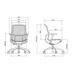 SILLA OFICINA GAMA SENSE ELEGANCE AZUL CROMAD - CR1213-5