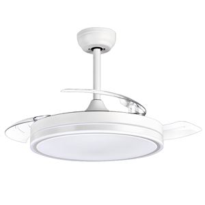 VENTILADOR DE TECHO RETRÁCTIL 30W CON LED Y 6 VELOCIDADES BLANCO MUVIP - MV0657-1