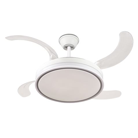 VENTILADOR DE TECHO RETRÁCTIL 30W CON LED Y 6 VELOCIDADES BLANCO MUVIP - MV0657-2