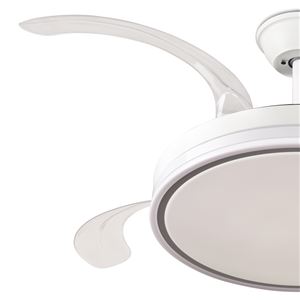 VENTILADOR DE TECHO RETRÁCTIL 30W CON LED Y 6 VELOCIDADES BLANCO MUVIP - MV0657-3