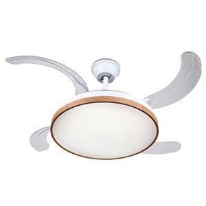 VENTILADOR DE TECHO RETRÁCTIL 30W CON LED Y 6 VELOCIDADES MADERA MUVIP - MV0658-2