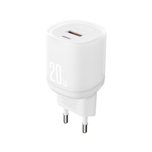 CARGADOR RAPIDO USB-A / USB-C 20W CON CABLE TIPO C L144 BLANCO XO - XOL144TCWH-1