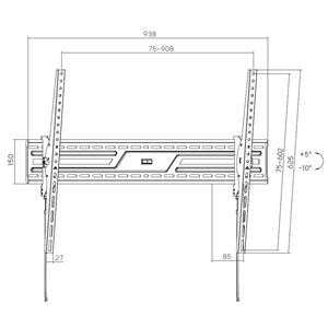 REACONDICIONADO SOPORTE DE PARED TV LED LCD 43"-100" CROMAD - CR1216-11