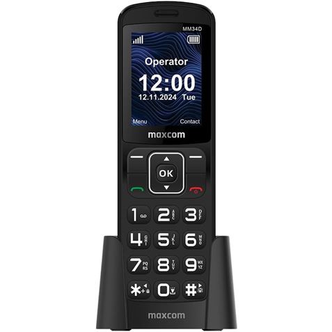TELEFONO INALAMBRICO CON SIM 4G MM34D NEGRO MAXCOM - MM34D