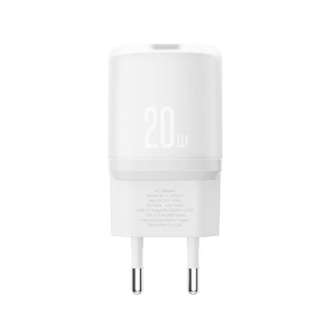CARGADOR RAPIDO USB-C 20W CON CABLE LIGHHTNING L143 BLANCO XO - XOL143LGWH-1