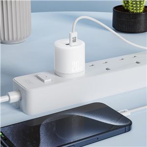 CARGADOR RAPIDO USB-A / USB-C 20W CON CABLE LIGHTNING L144 BLANCO XO - XOL144LGWH-2