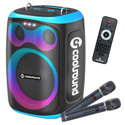 ALTAVOZ KARAOKE PORTATIL COOLSOUND BLAST 8" 300W AZUL - CS0290