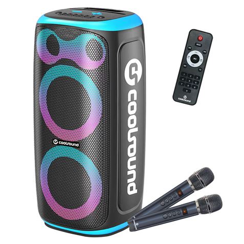 ALTAVOZ KARAOKE PORTATIL COOLSOUND BLAST PUMP 2X6.5" 350W AZUL - CS0292