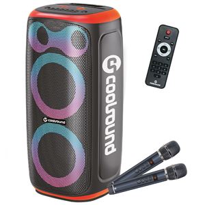 ALTAVOZ KARAOKE PORTATIL COOLSOUND BLAST PUMP 2X6.5" 350W NARANJA - CS0293