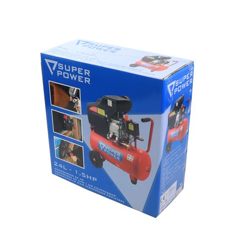COMPRESOR DE AIRE 24 LITROS 1.5HP SUPER POWER - 73230-4