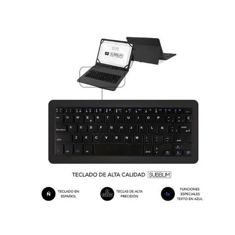 TECLADO CON FUNDA UNIVERSAL PARA TABLETS HASTA 11" NEGRO SUBBLIM - SUB-KT1-USB001-3