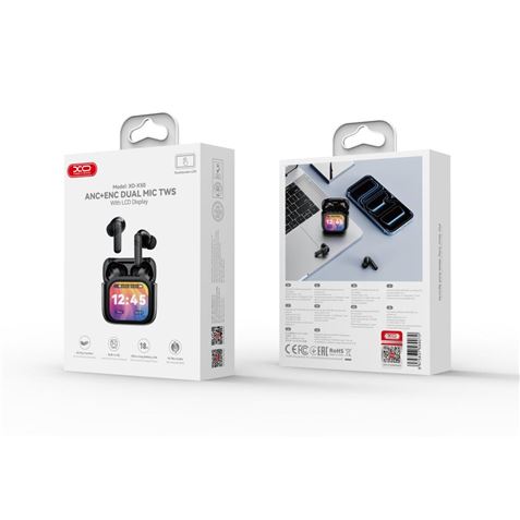 AURICULARES BLUETOOTH TWS CON DOBLE MICRO Y DISPLAY X50 NEGRO XO - XOX50-2