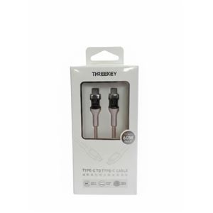 CABLE TIPO C A TIPO C 1 METRO 60W THREEKEY ROSA - TKNB05TCPK