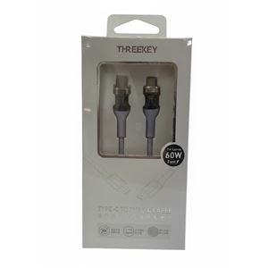 CABLE TIPO C A TIPO C 1 METRO 60W THREEKEY VIOLETA - TKNB05TCPR