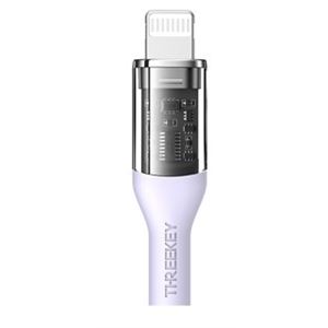 CABLE USB TIPO C A LIGHTNING 1M 27W THREEKEY VIOLETA