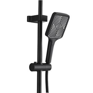 COLUMNA DE DUCHA COMPLETA SEL. BOTON DISPLAY NEGRA FONTASTOCK - FSKFCD008-2