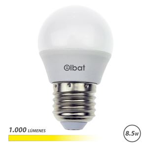 BOMBILLA LED G45 | 8.5W | 1000LM | E27 | LUZ CALIDA | ELBAT