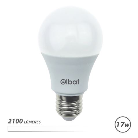 BOMBILLA LED A65 | 17W | 2100LM | E27 | LUZ BLANCA | ELBAT - EB0594