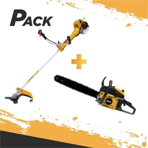 PACK MOTOSIERRA GASOLINA 63.3CC 50CM + DESBROZADORA GASOLINA 65CC BLIM - PACK195-1