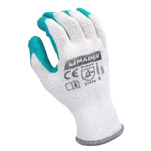 GUANTES DE PROTECCION POLIESTES + LATEX TALLA XL MADER - 48228-1
